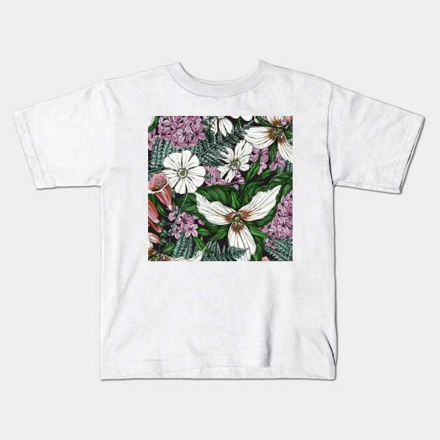 Tropical Pattern Kids T-Shirt by giantplayful